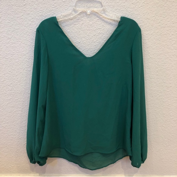 Green Chiffon Blouse - Picture 1 of 3